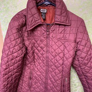 buffalo david bitton | Burgundy Quilted Jacket - Women Size Medium (M)